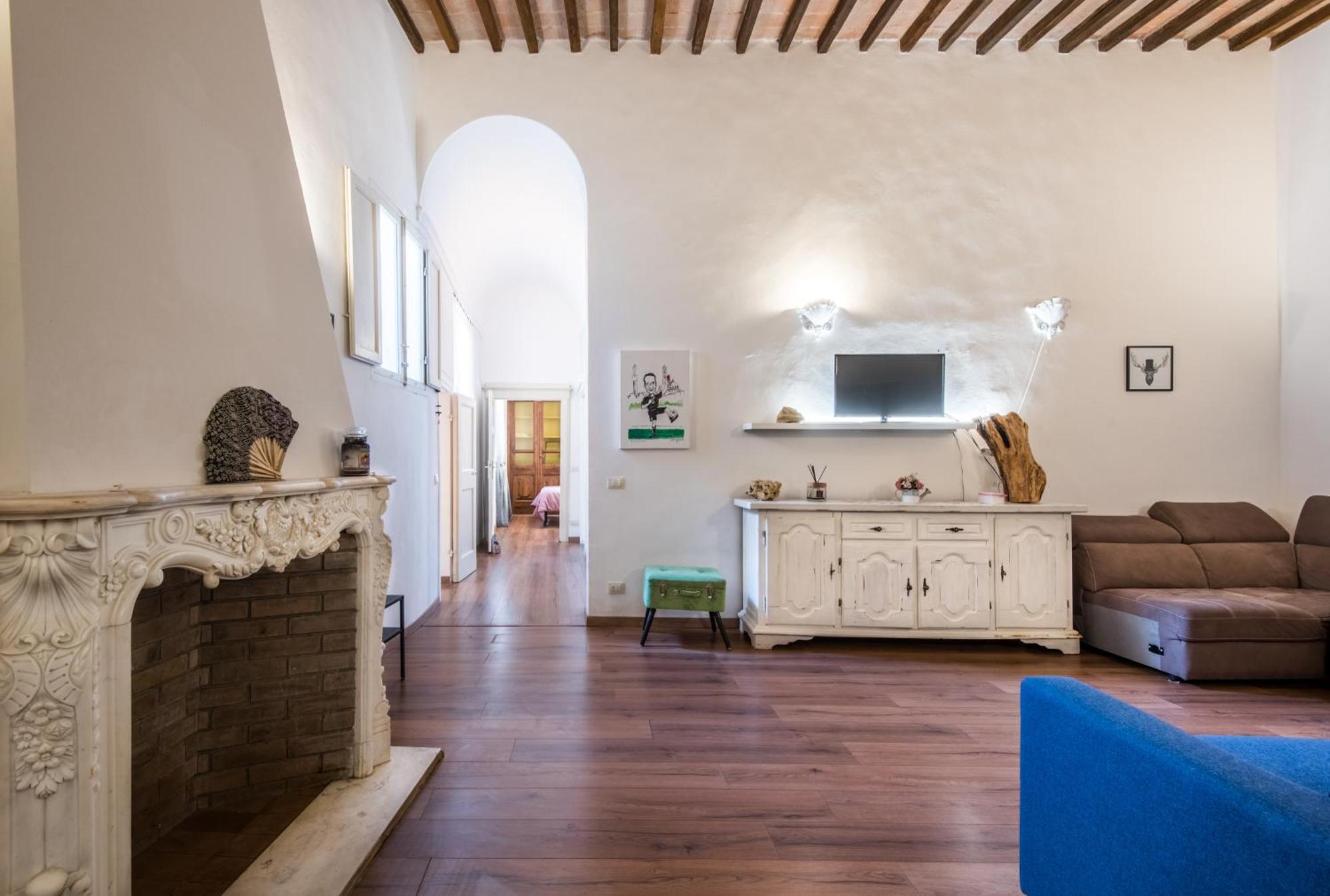Incantevole Appartamento Banchi Di Sopra Siena Luaran gambar